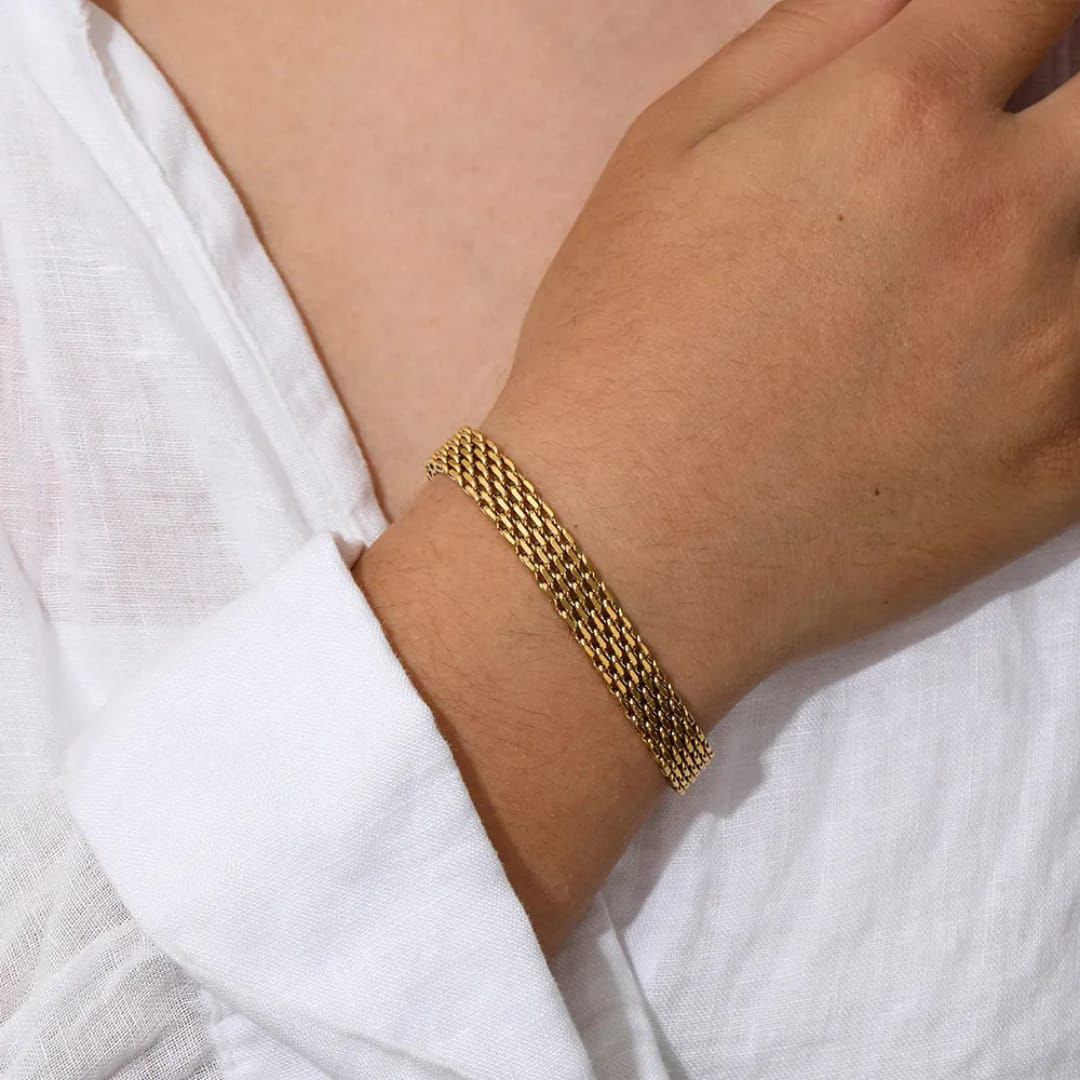 Golden Woven Grace Bracelet