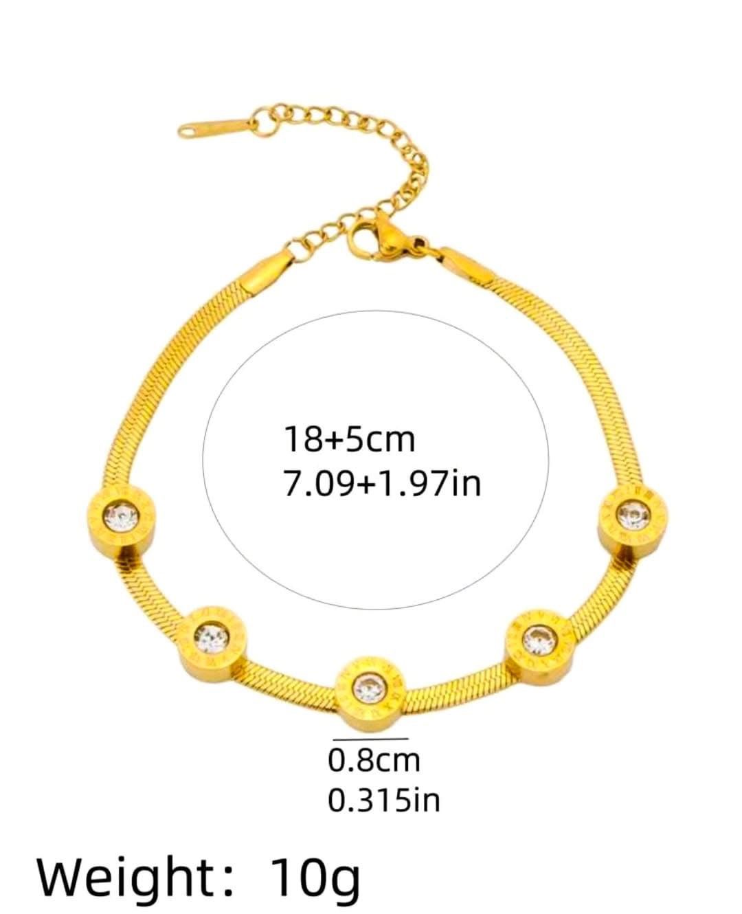 Golden Sparkle Stone Bracelet