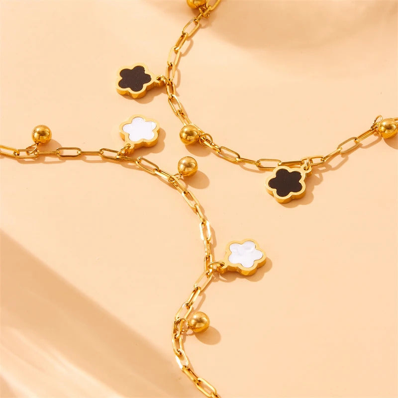 Golden Clover Charm Duo