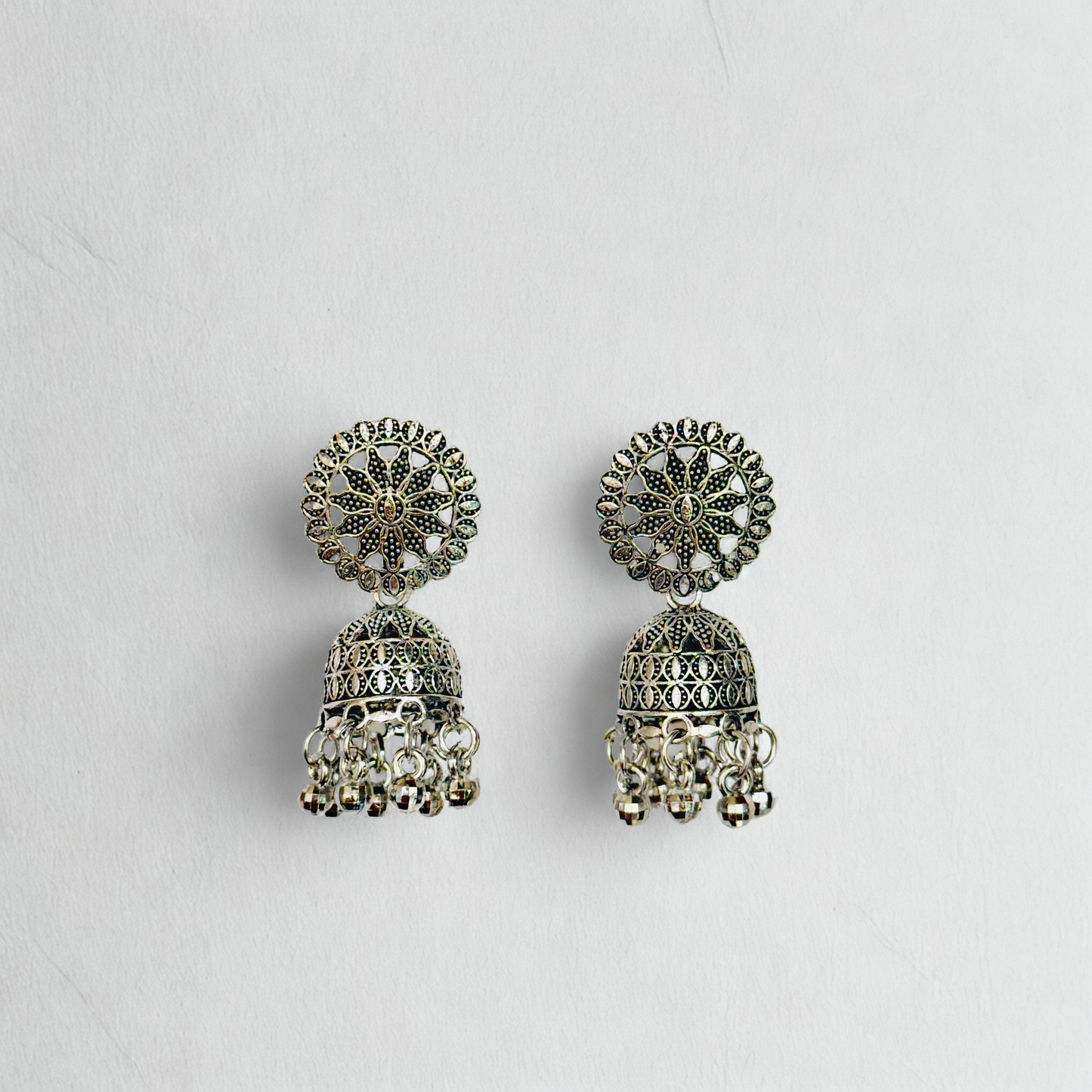 Antique Floral Jhumka Earrings