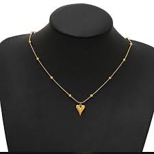 Golden Heart Charm Choker