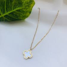 Sunlit Elegance Clover Necklace