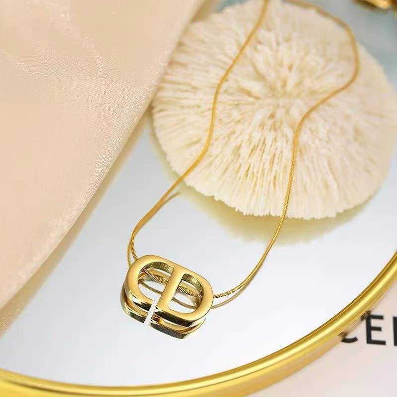 Modern Loop Charm Necklace