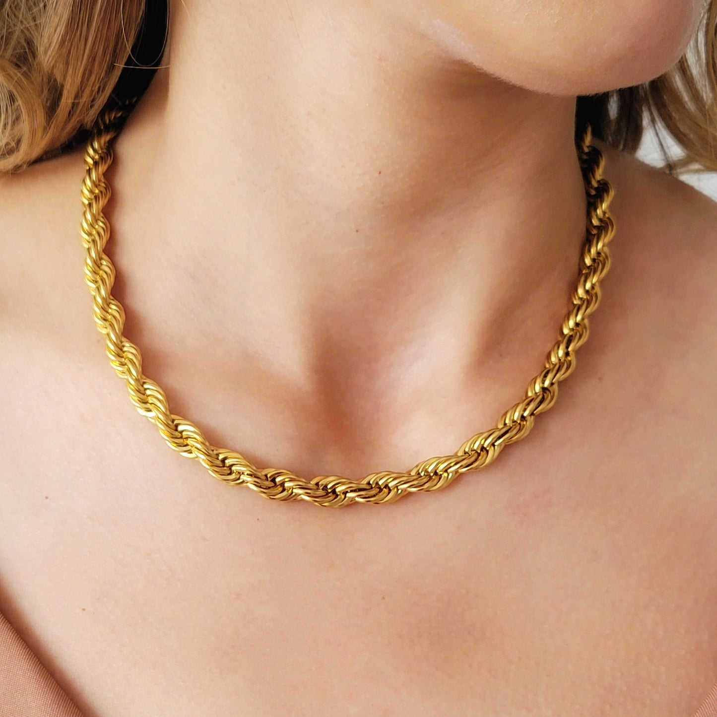 Wide Rope Necklace for Mens and Womens