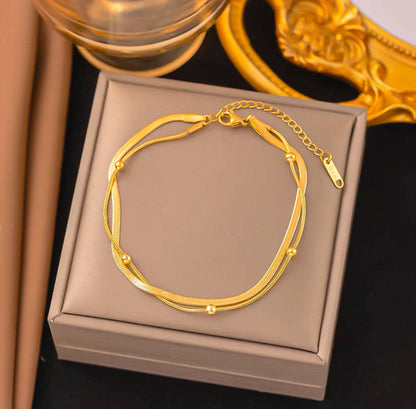 Golden Harmony Twist Bracelet