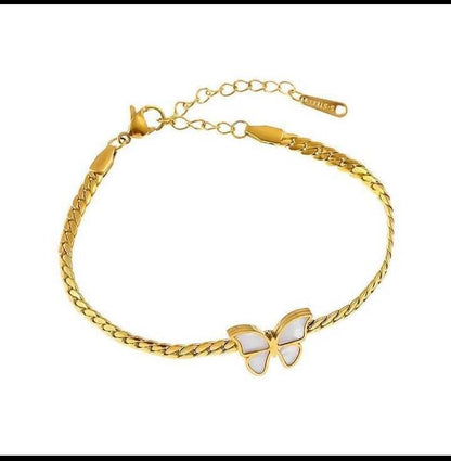 Golden Grace Butterfly Bracelet