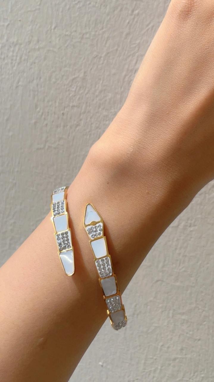 Ivory Serpent Luxe Bangle
