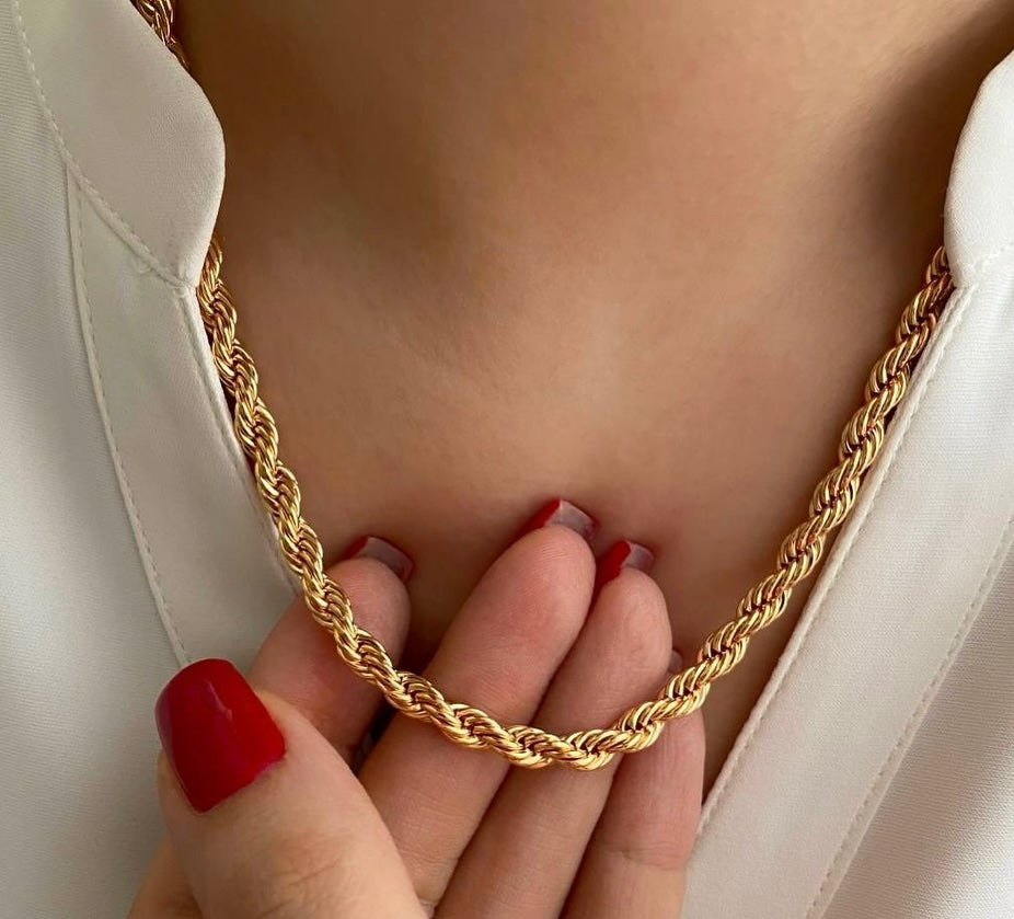 Wide Rope Necklace for Mens and Womens