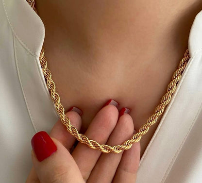 Wide Rope Necklace for Mens and Womens