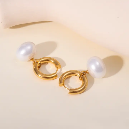 Golden Pearl Earrings