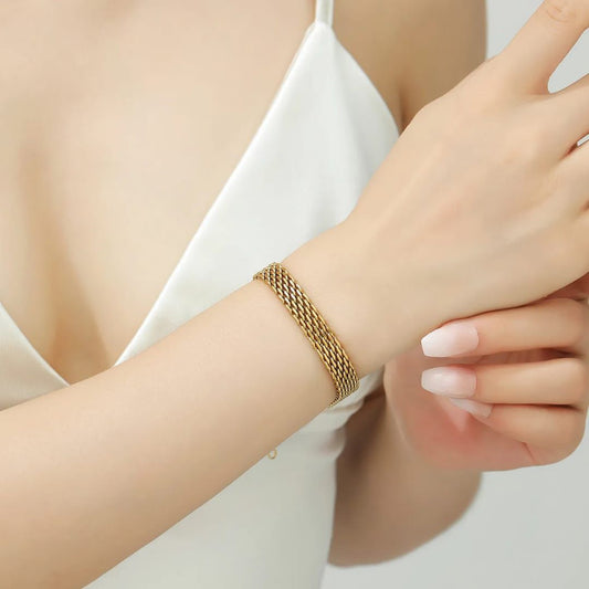 Golden Woven Grace Bracelet