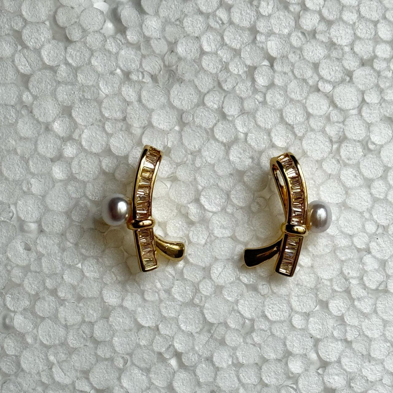 Gleaming Curve Drop Earrings