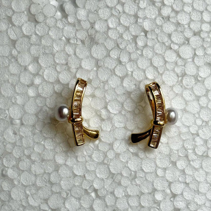 Gleaming Curve Drop Earrings