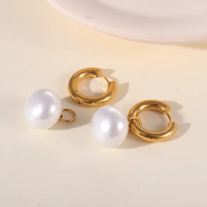 Golden Pearl Earrings