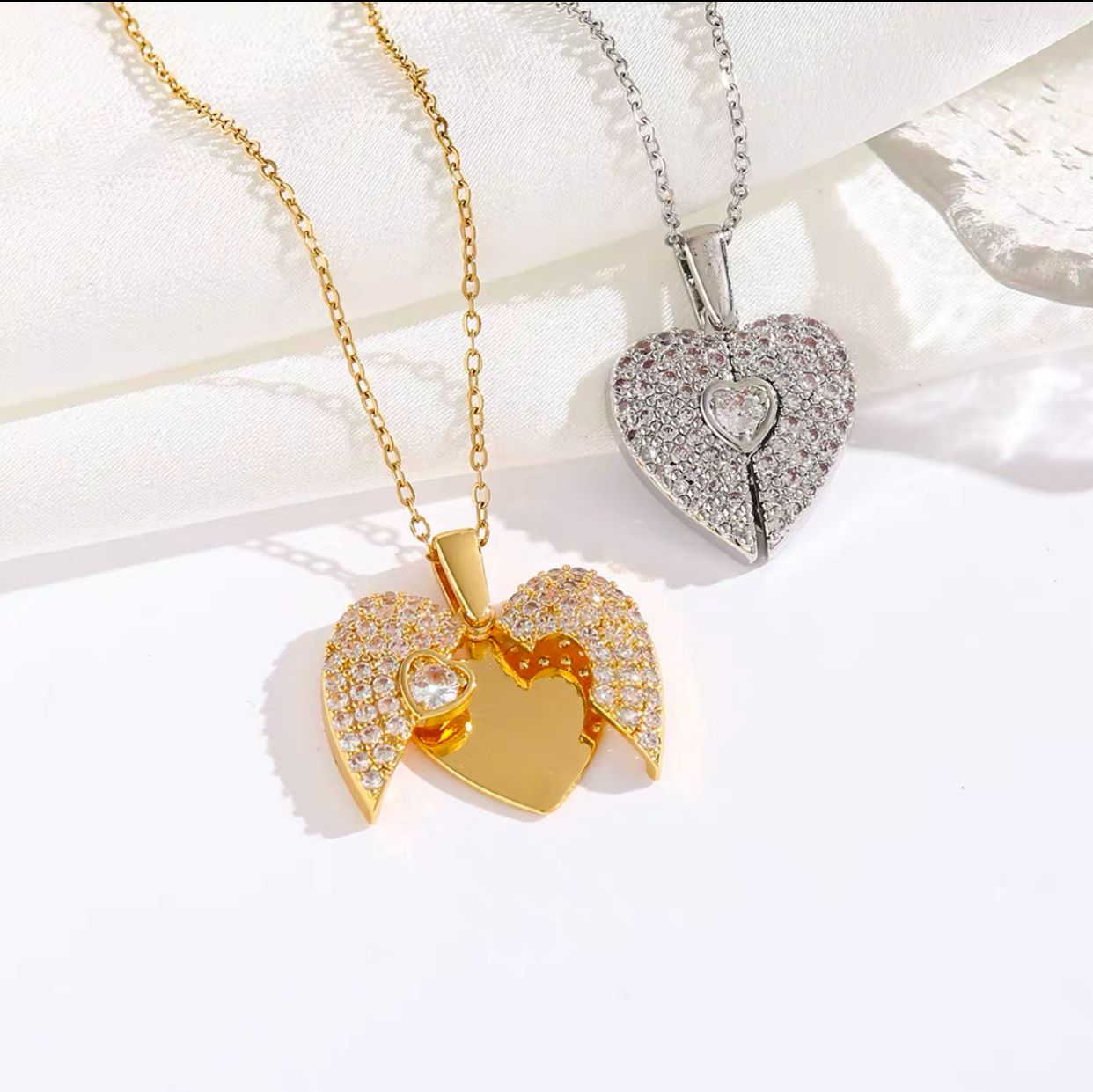 Golden Heart Sparkle Pendant