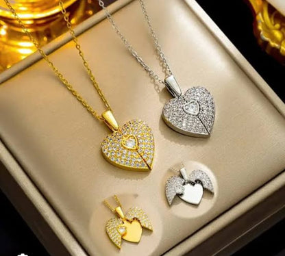 Golden Heart Sparkle Pendant