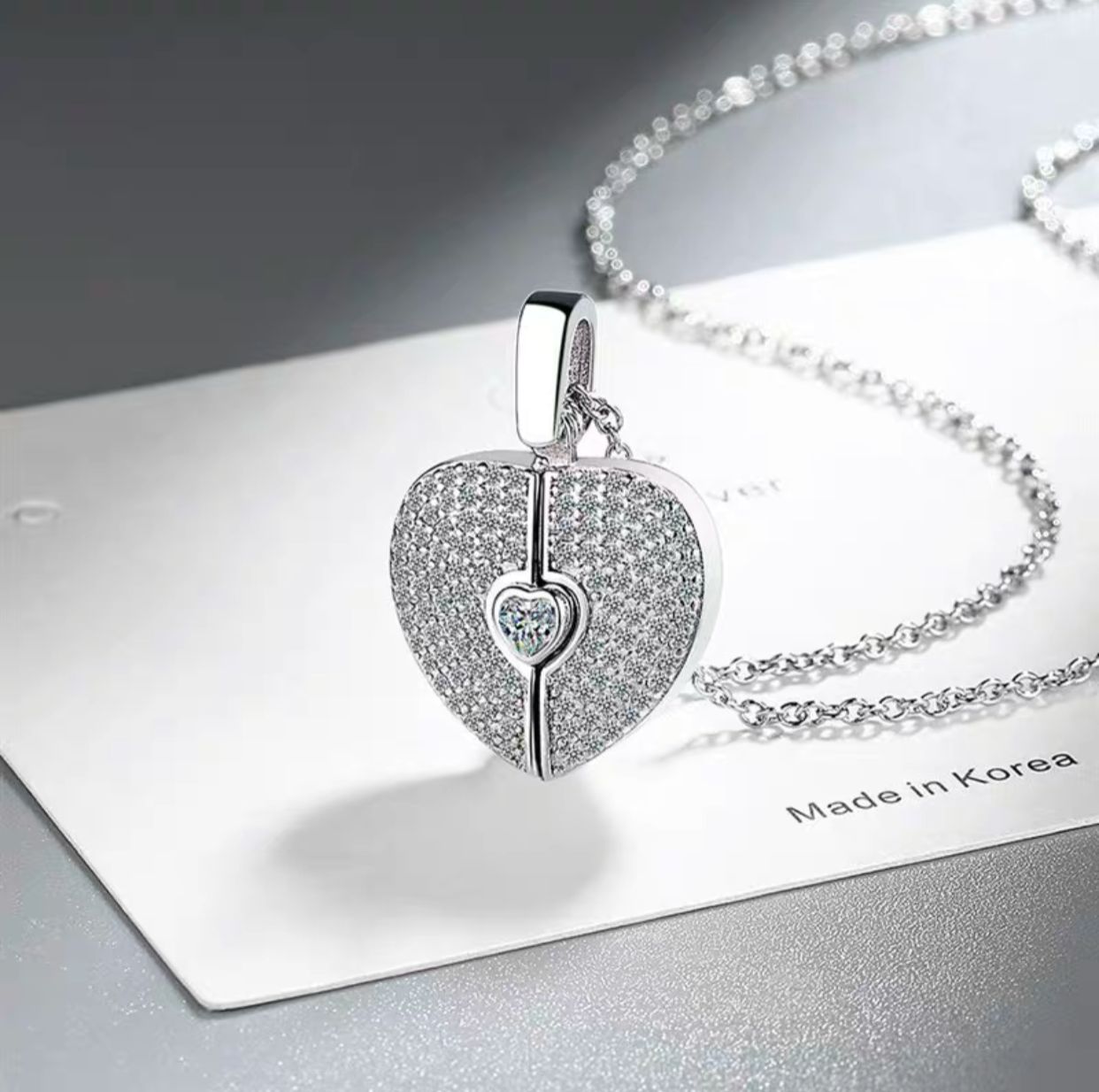 Golden Heart Sparkle Pendant