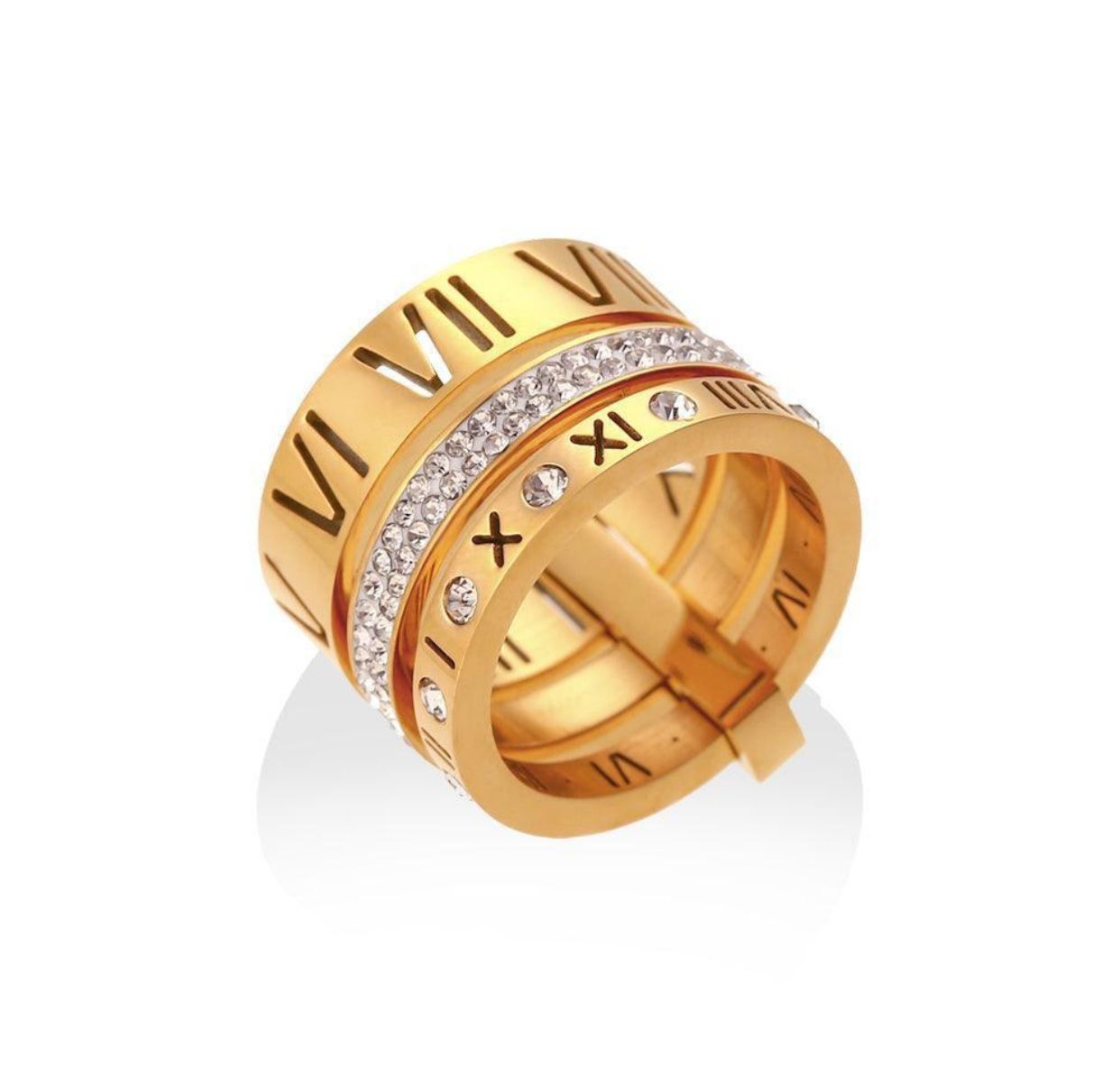 Timeless Crystal Roman Ring