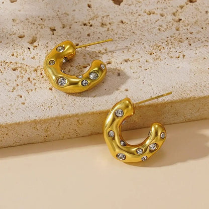 Earings with dotted diamond-E4