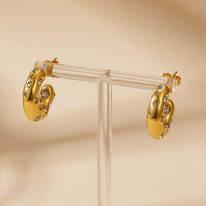 Earings with dotted diamond-E4