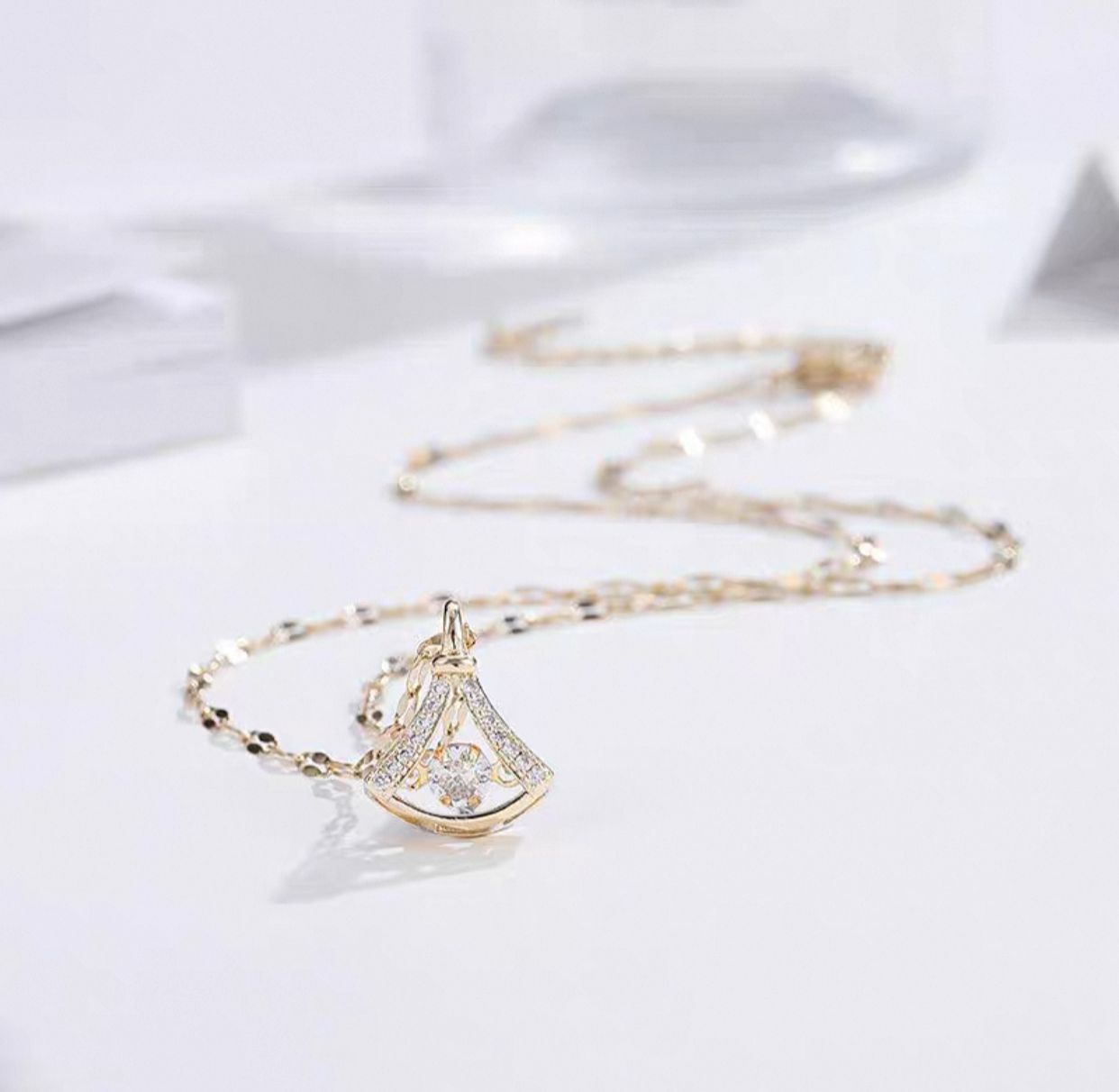Golden Bloom Diamond Pendant