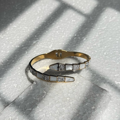 Ivory Serpent Luxe Bangle