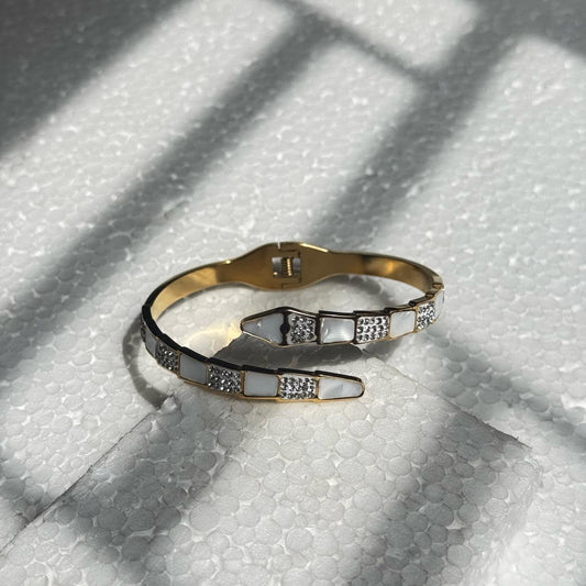 Ivory Serpent Luxe Bangle