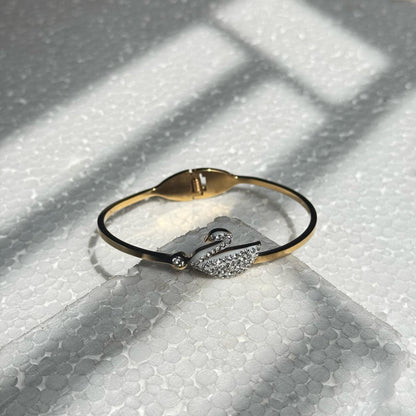 Crystal Swan Grace Bangle