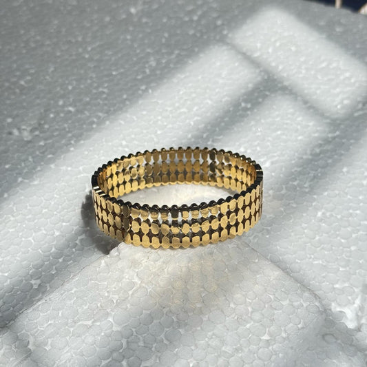 Golden Geo Mesh Bangle