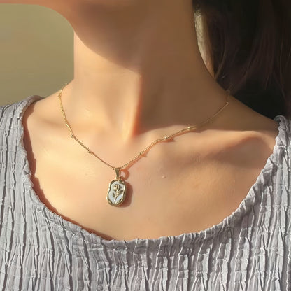 Vintage Rose Medallion Necklace