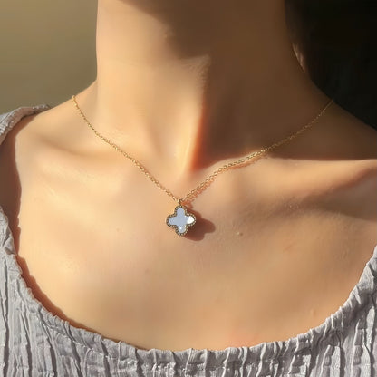Sunlit Elegance Clover Necklace
