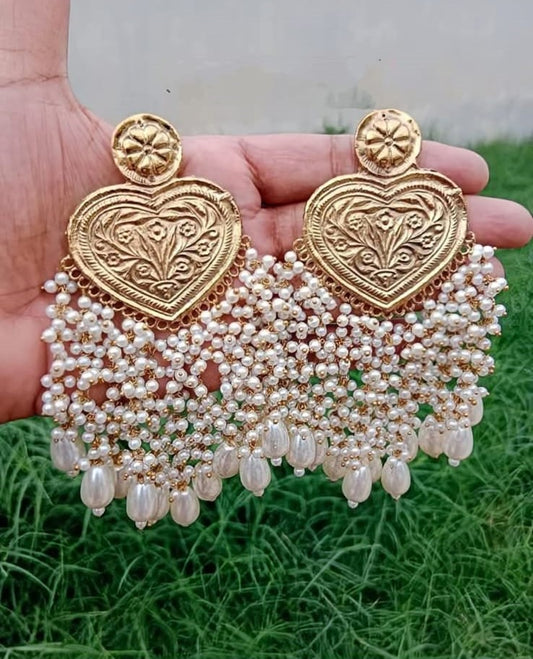 Royal Pearl Drop Jhumkas