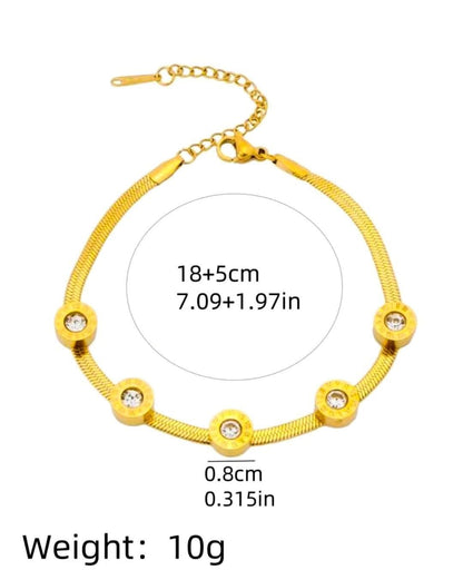 Golden Sparkle Stone Bracelet