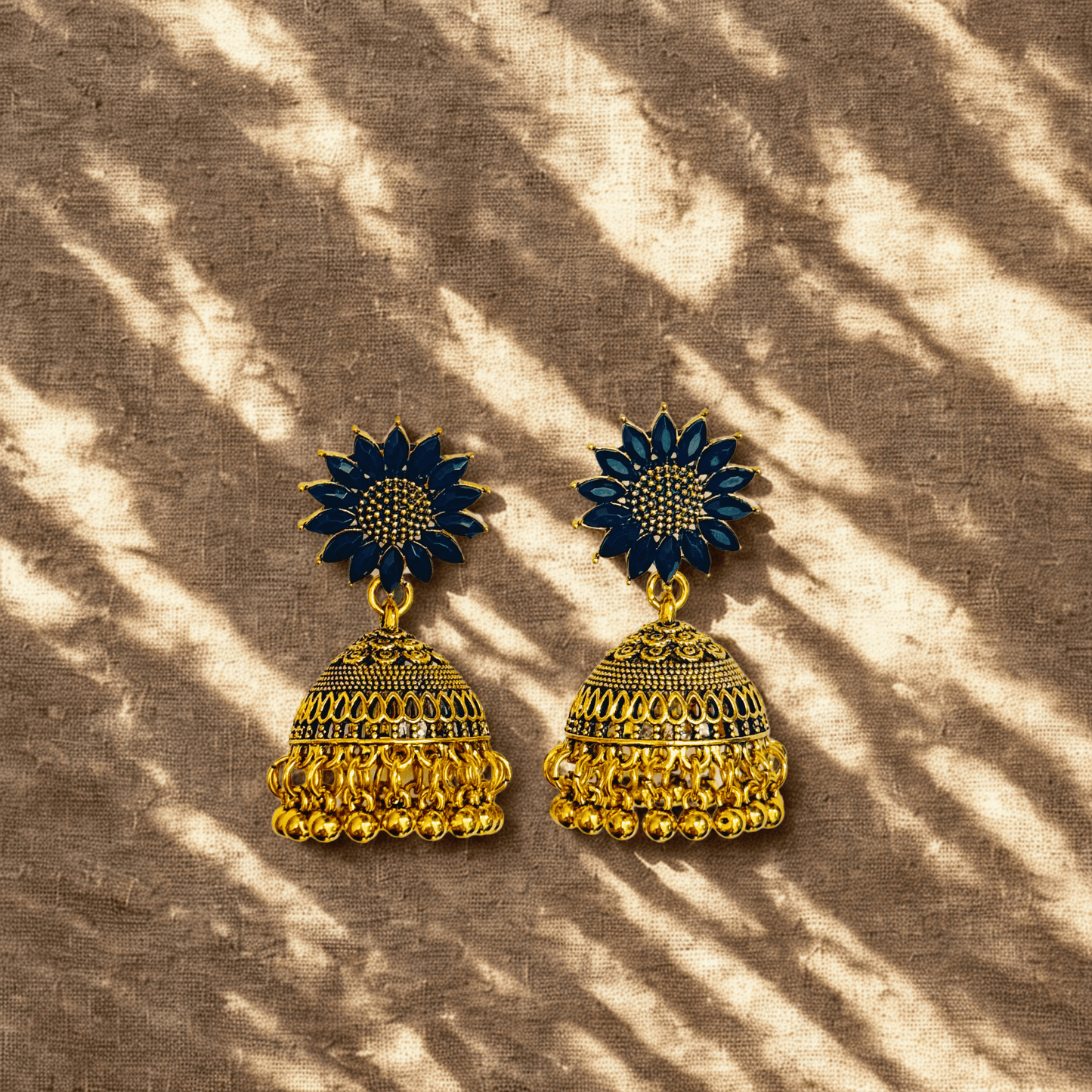 Sunflower Gold Jhumkas