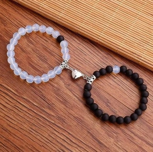Beads Magnetic Heart Bracelet for Couples