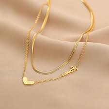 Golden Heartbeat Love Chain