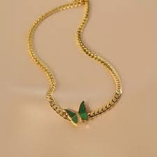 Golden Butterfly Charm Chain