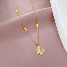 Golden Whisper Butterfly Pendant