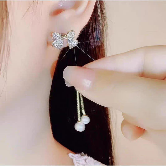 Twinkle Bow Dangles Earing