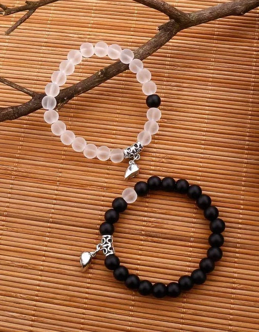 Beads Magnetic Heart Bracelet for Couples