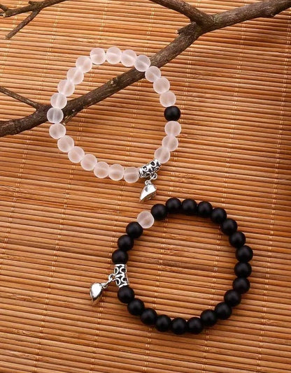 Beads Magnetic Heart Bracelet for Couples